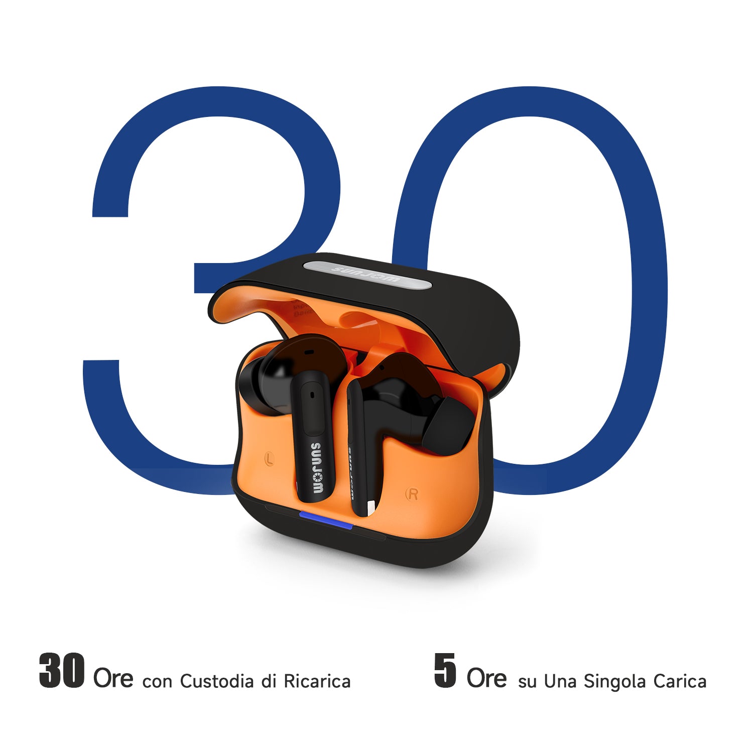 Upgraded Hybrid Active Noise Cancelling Wireless Earbuds 6 Mics ENC Clear Call Reduce Noise by Up to 98% 30H Playtime - LS STORE