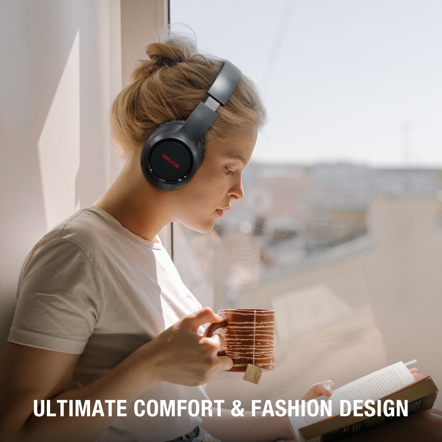 28Hours Playtime Mega Over Ear Bluetooth Headphones with Microphone Deep Bass Wireless - LS STORE