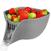 Advantez Multifunctional Drain Basket,Colander Bowl with Spout for Washing Fruits and Vegetables Salad,Small Silicone Pasta Stra