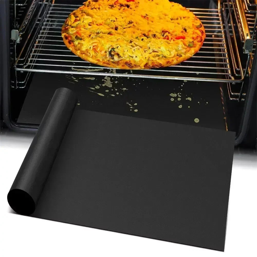 Non-Stick Protector Mat Oven Liners for Bottom of Electric Gas Oven Reusable Heat Resistant Grill Mats