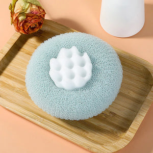 Round Sunflower Shower Ball Super Soft Massage Bath Ball with Suction Cup Brush Bath Towel Mud Sponge Bathroom Accessories