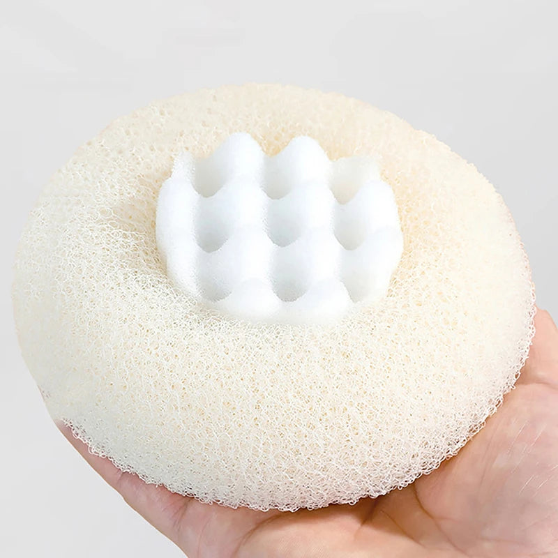 Round Sunflower Shower Ball Super Soft Massage Bath Ball with Suction Cup Brush Bath Towel Mud Sponge Bathroom Accessories