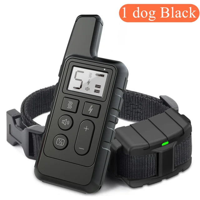 Dog Training Collar Waterproof Rechargeable Shock Collars for Dog with Remote Training Beep Vibration Shock, Electric Dog Collar