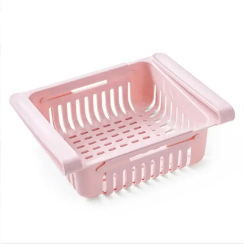 1Pc Refrigerator Storage Basket Flexible Expandable Fridge Organizer Drawer Storage Rack Storage Fresh Box Freezer Box Storage