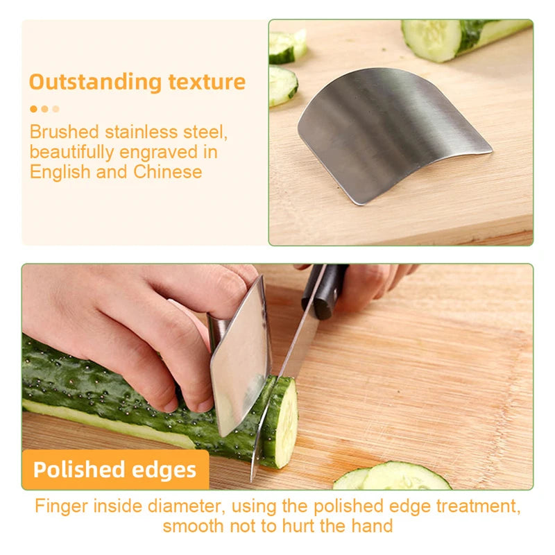 Stainless Steel Finger Guard Vegetable Cutter Anti-Cut Hand Guard Tool Knife Cut Finger Protector Accessories Kitchen Gadgets