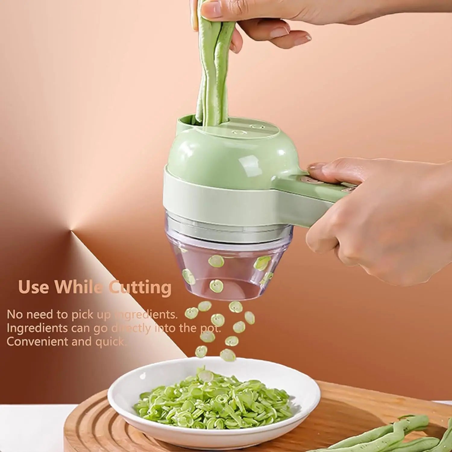 5 in 1 Electric Vegetable Cutter Set Portable, Rechargeable, Wireless Food Processor & Chopper Machine for Pepper, Garlic& Meat