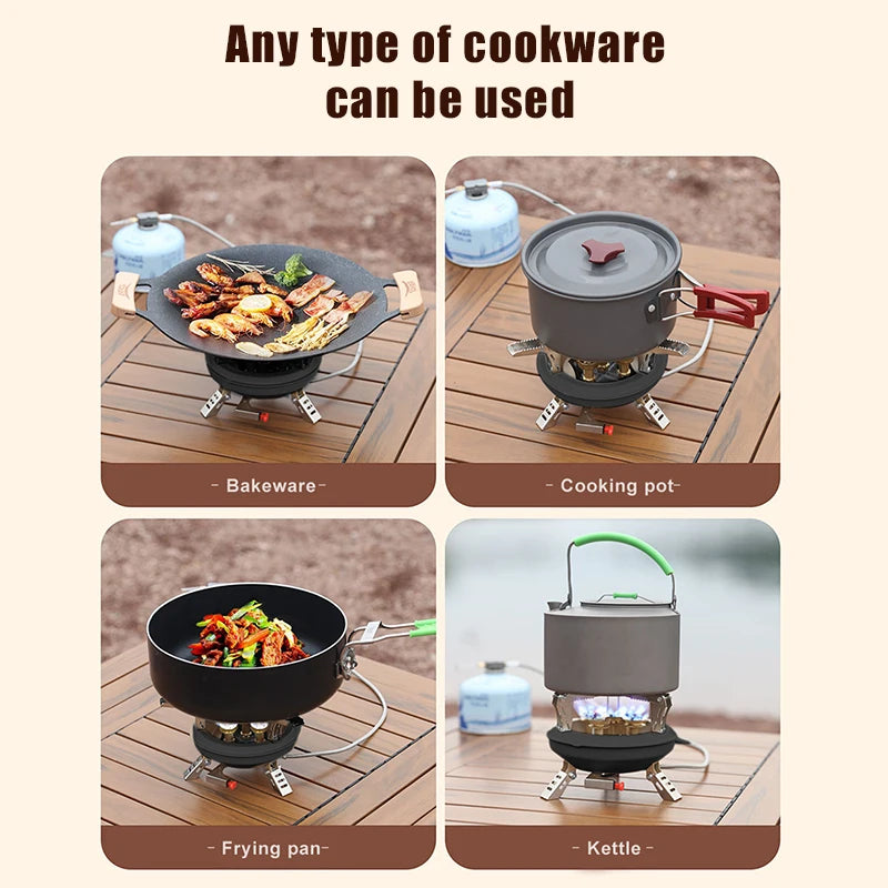 -201A Portable Camping Gas Stove 16000W High Pressured Propane Butane Gas Burner Outdoor Emergency Stove with Piezo Ignition