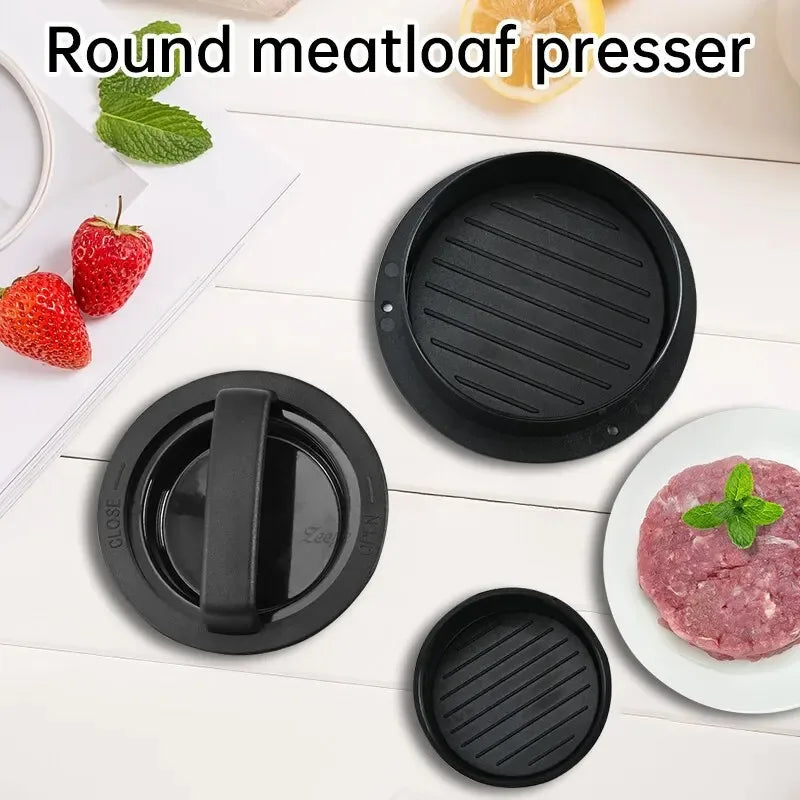 3 In1Hamburger Meat Press Maker round Shape Non-Stick Stuffed Burger Patties Beef Grill Pie Press Mould Maker Kitchen