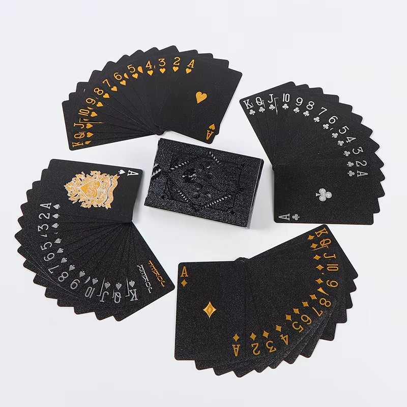 Color Black Gold Playing Card Game Card Group Waterproof Poker Suit Magic Dmagic Package Board Game Gift Collection