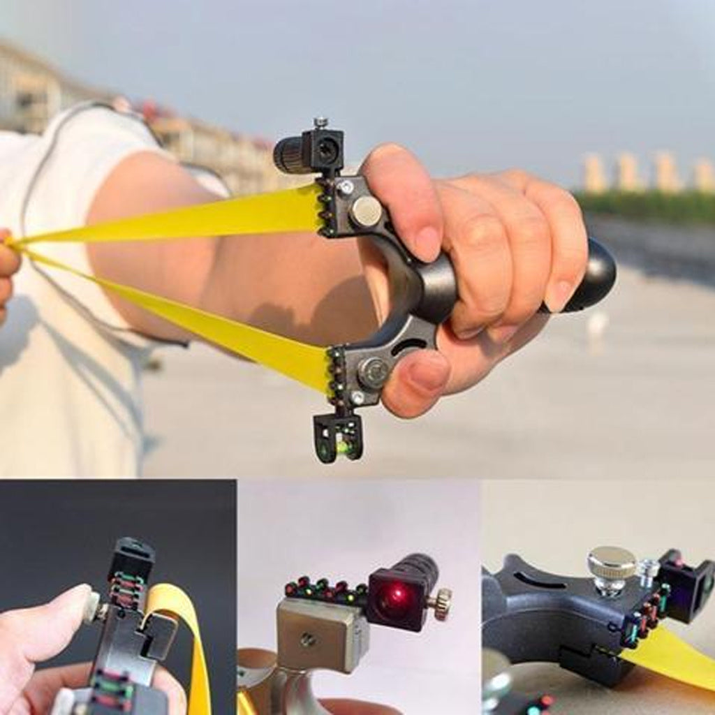 Slingshot Sight Light Flat Rubber Slingshot Outdoor Shooting Gear Launch Shot Sports Toy