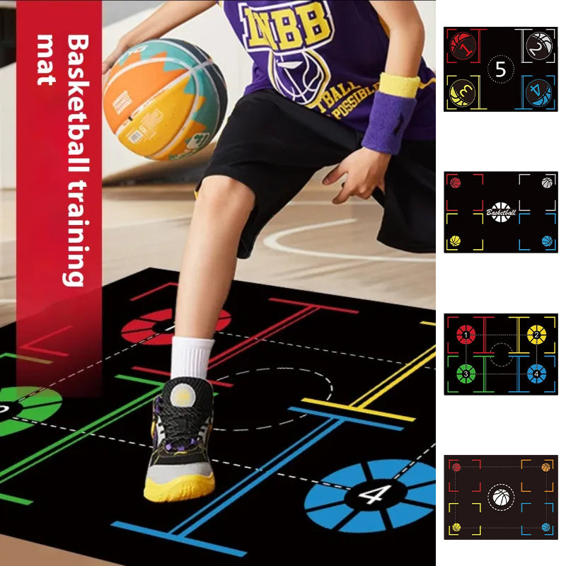 Basketball Training Mat Indoor Step Positioning Step Point Control Ball Step Mat Indoor Ball Control Training Dribbling Drill Thickening